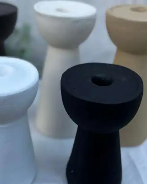 Candelabro Paula — cerámica artesanal hecha a mano en Asunción