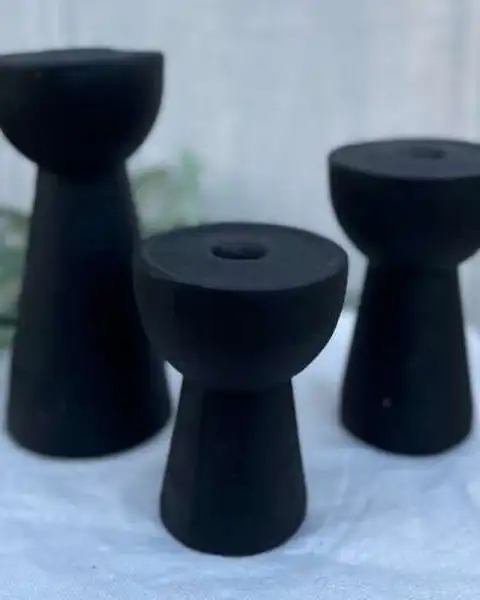 Candelabros Sofía — cerámica artesanal hecha a mano en Asunción
